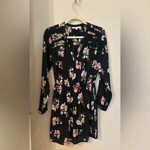 Floral Black Dress